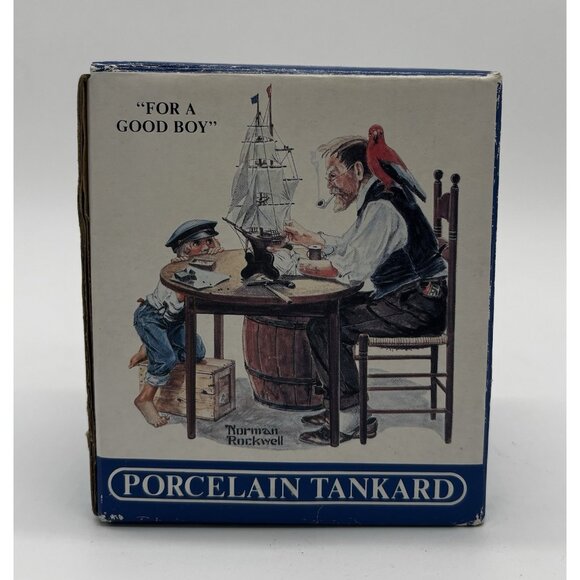 FOR A GOOD BOY Norman Rockwell Porcelain Tankard Long John Silver's with BOX! - Picture 3 of 5